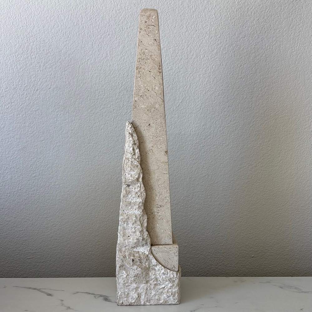 Elegant Beige Stone Sculpture